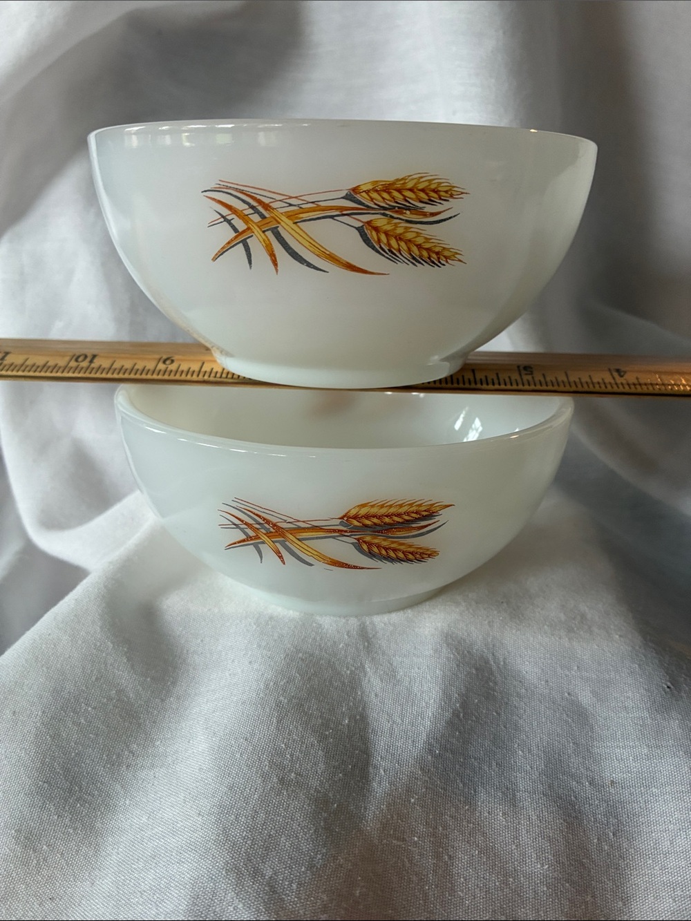 Pair of Vintage Fire King Wheat Bowls